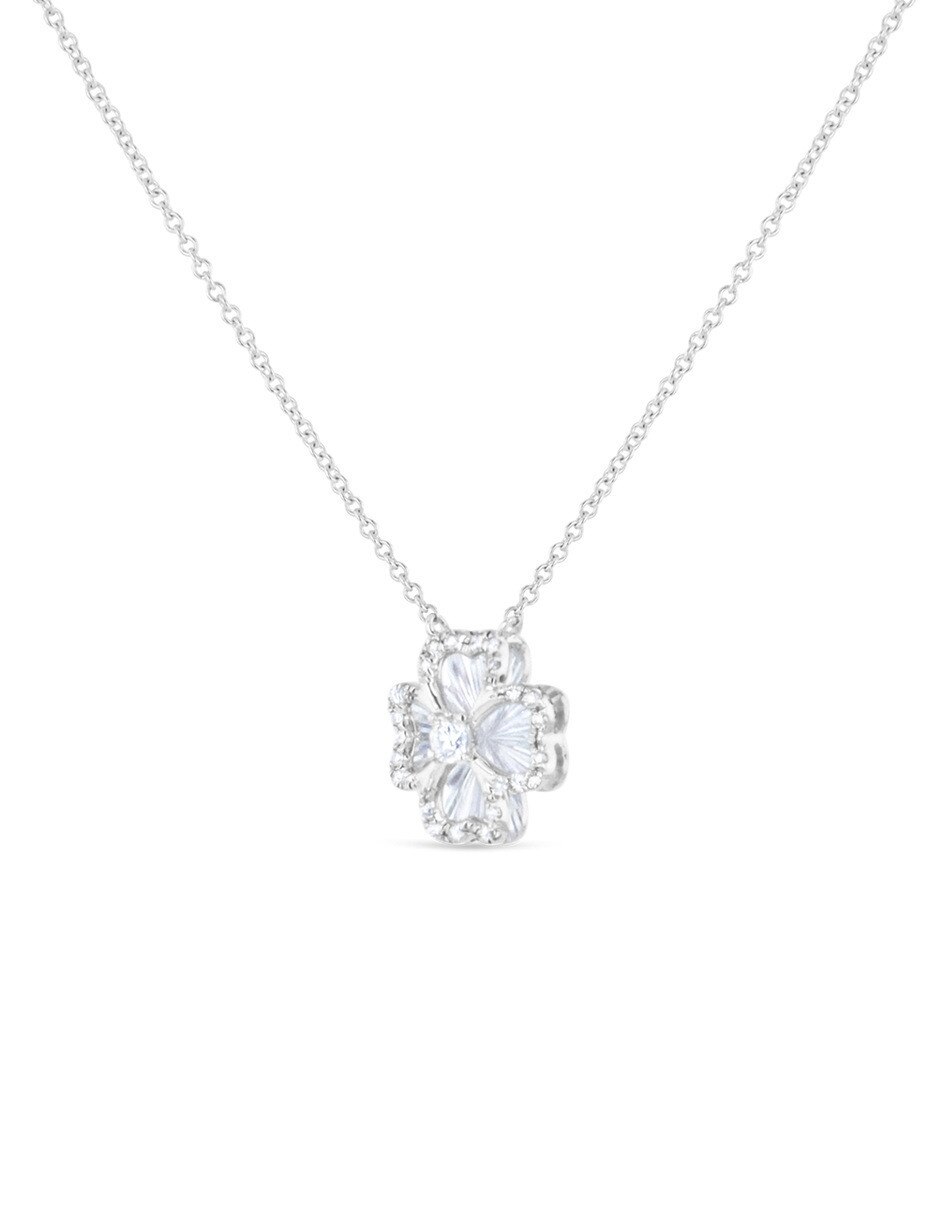 Gargantilla de oro blanco 14 k 5