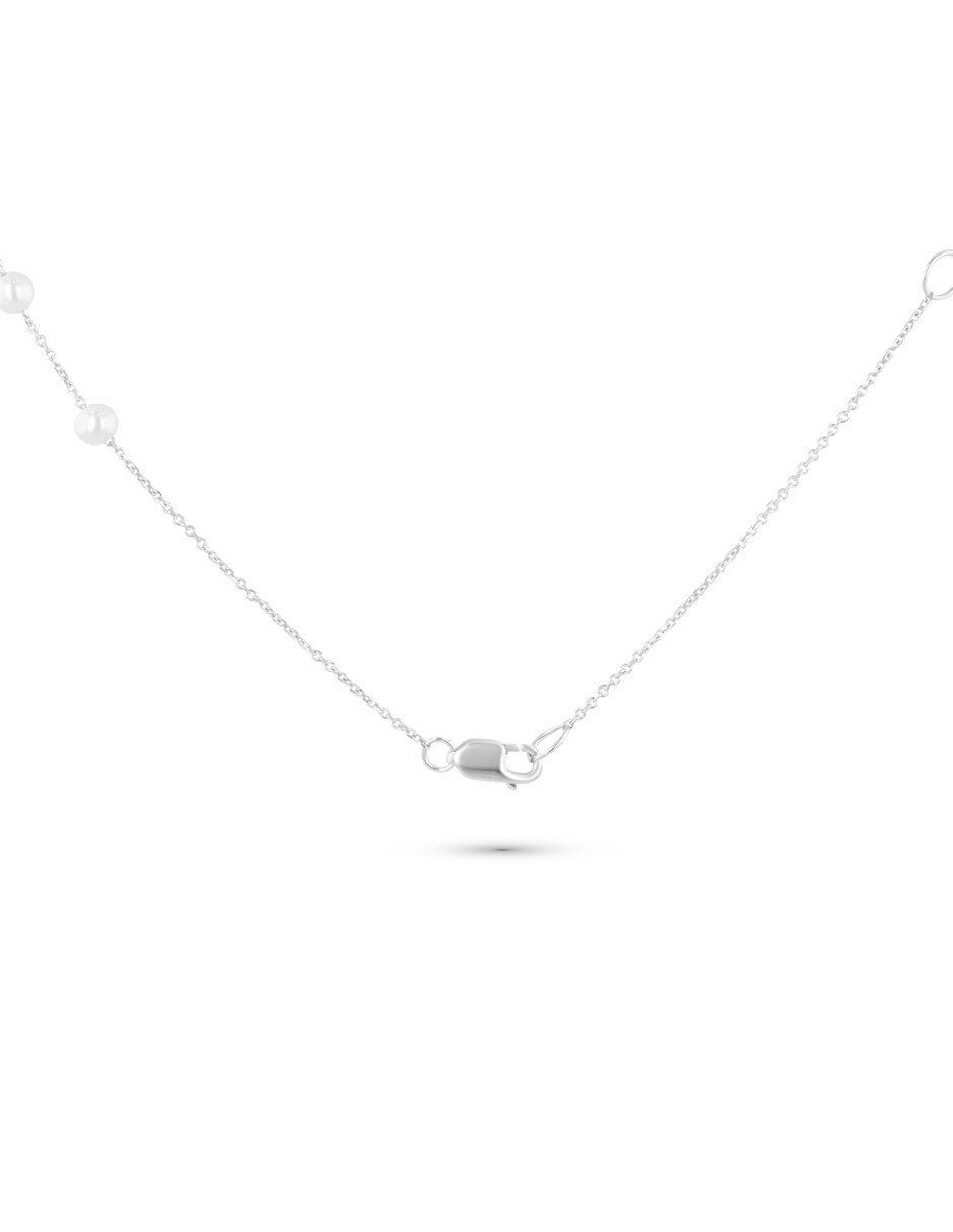 Gargantilla de oro blanco 14 k 4