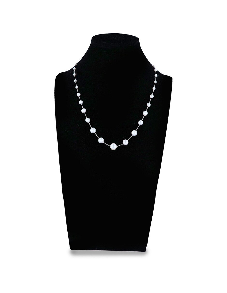 Gargantilla de oro blanco 14 k 2