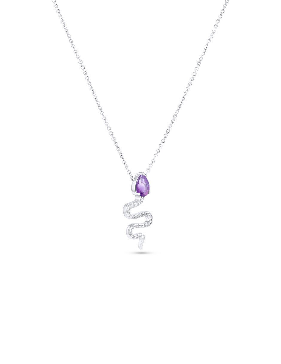 Gargantilla de oro blanco 14 k 5