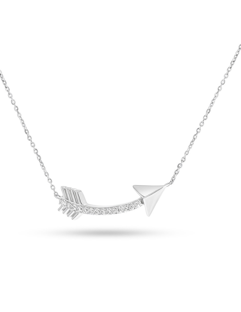 Gargantilla de oro blanco 14 k 5
