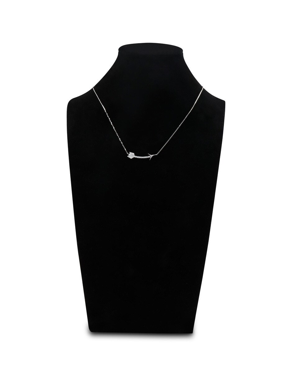 Gargantilla de oro blanco 14 k 2
