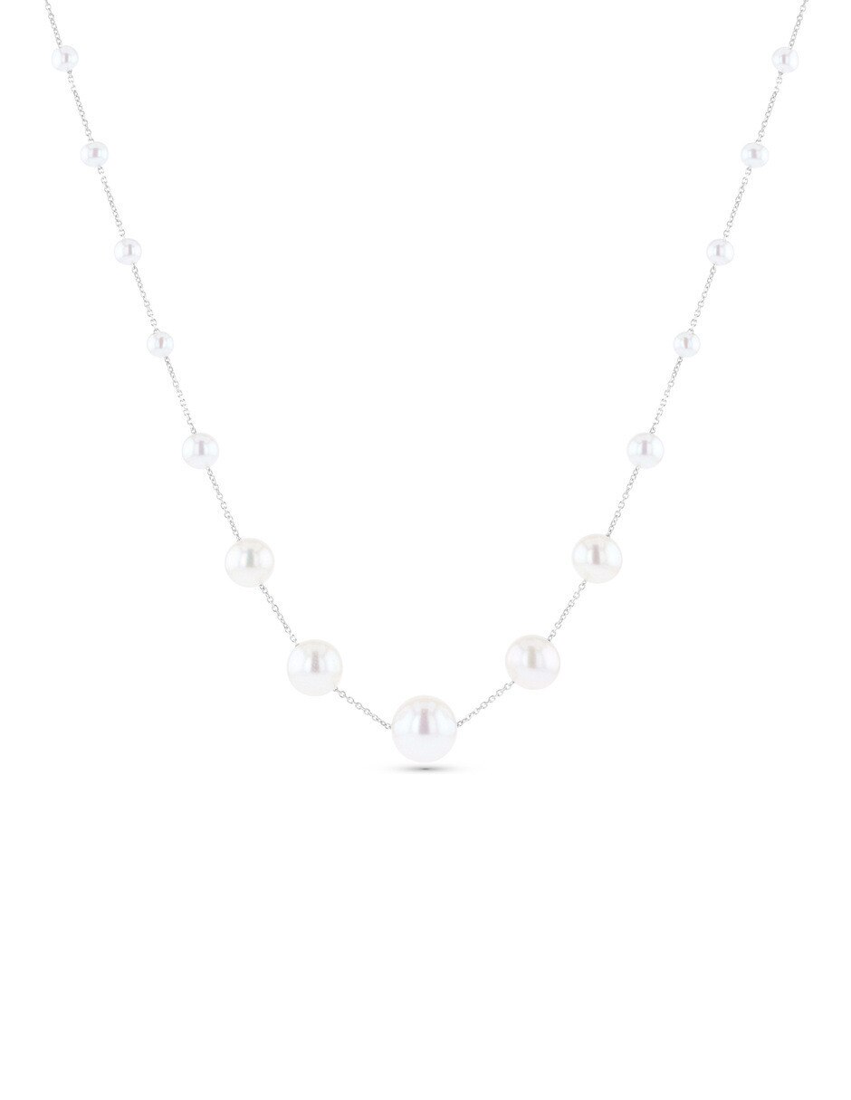 Gargantilla de oro blanco 14 k