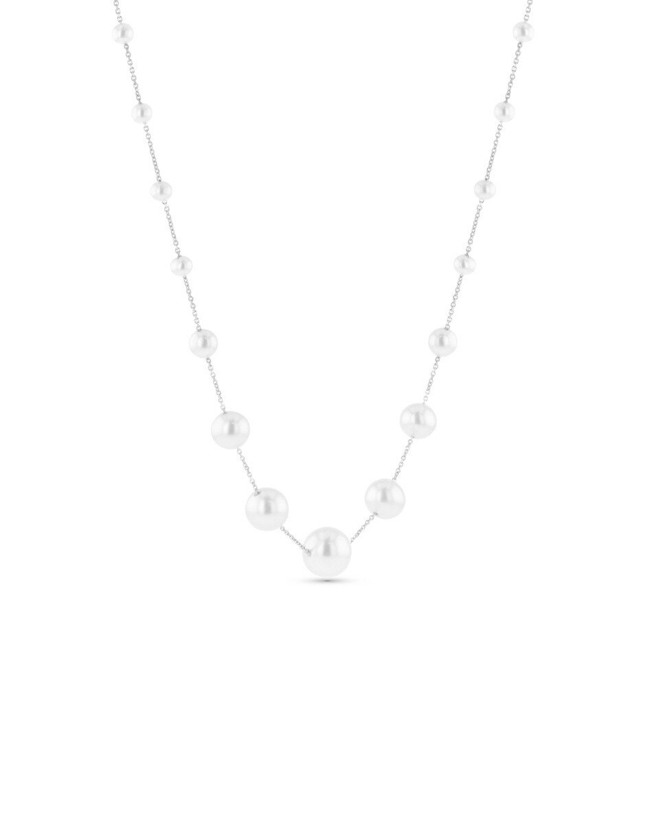 Gargantilla de oro blanco 14 k 5