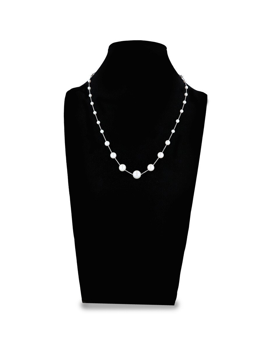 Gargantilla de oro blanco 14 k 2