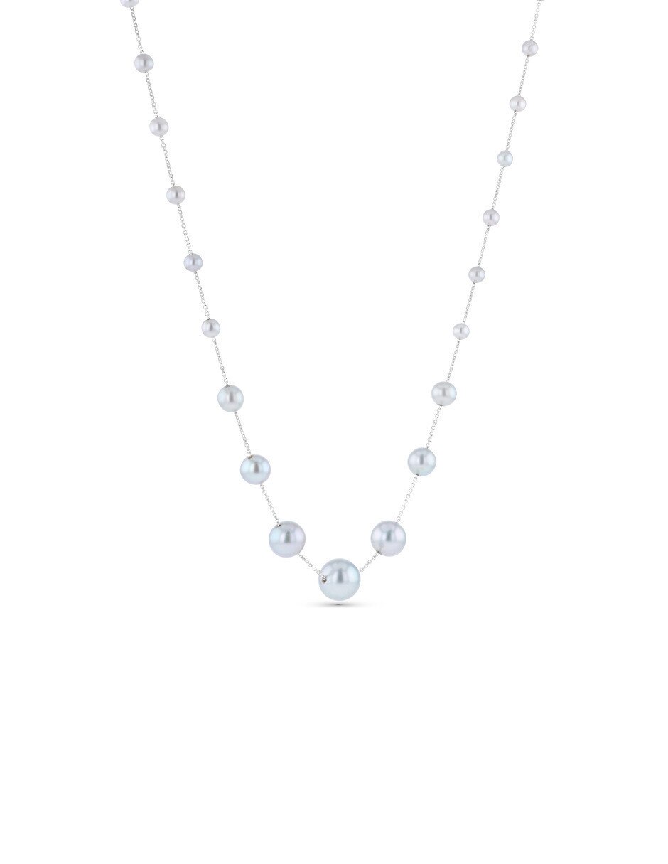 Gargantilla de oro blanco 14 k 5