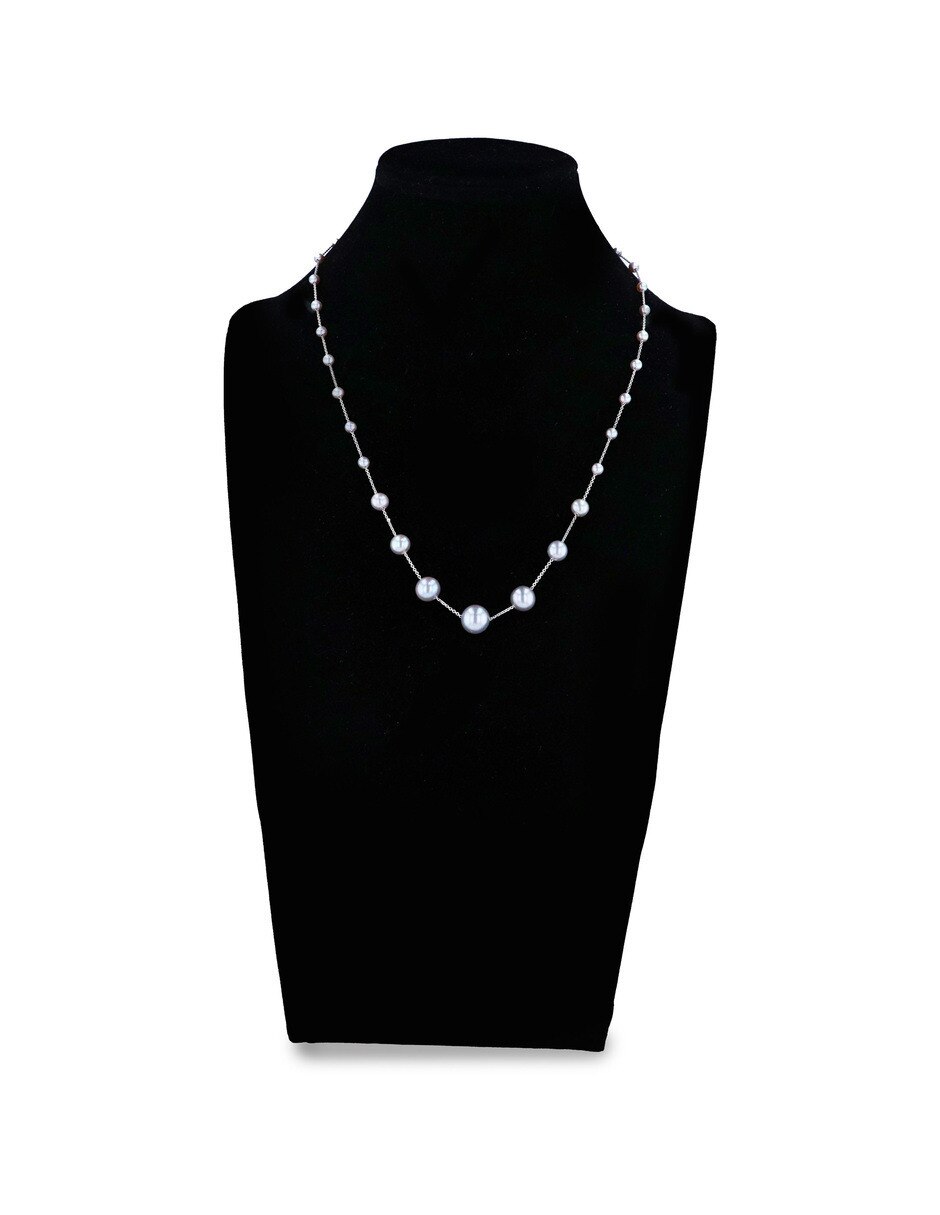 Gargantilla de oro blanco 14 k 2