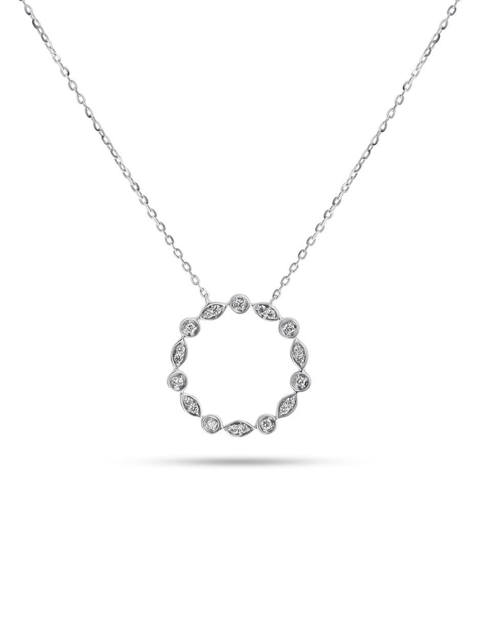 Gargantilla de oro blanco 14 k