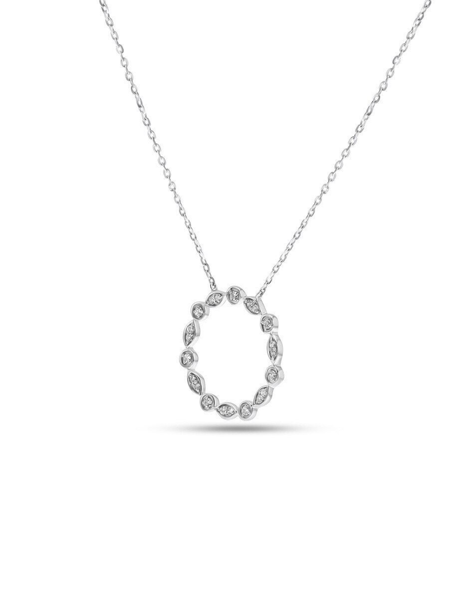 Gargantilla de oro blanco 14 k 5