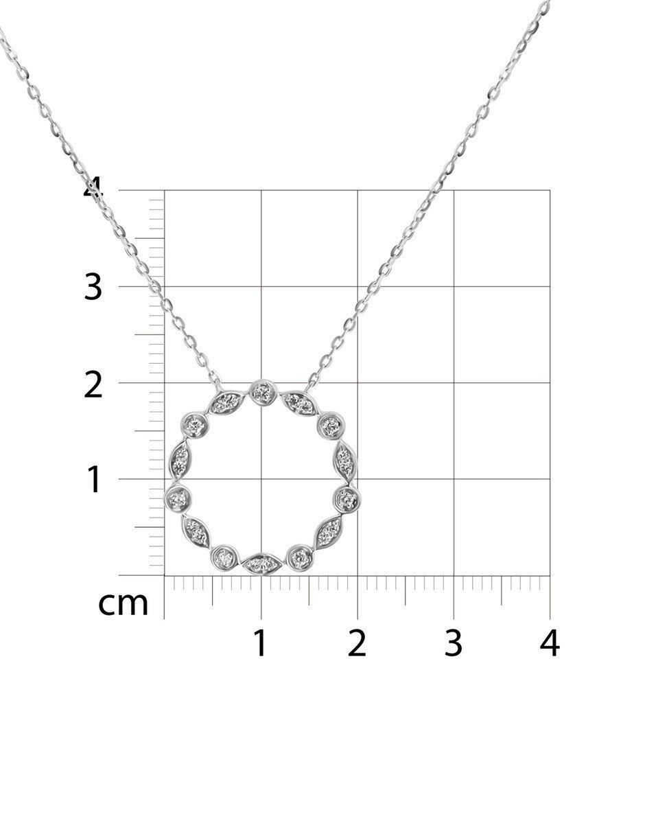 Gargantilla de oro blanco 14 k 6