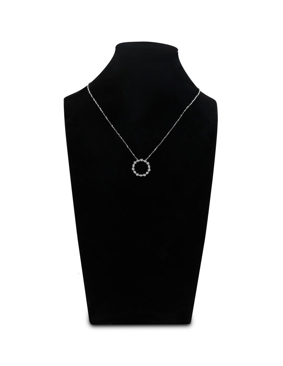 Gargantilla de oro blanco 14 k 2