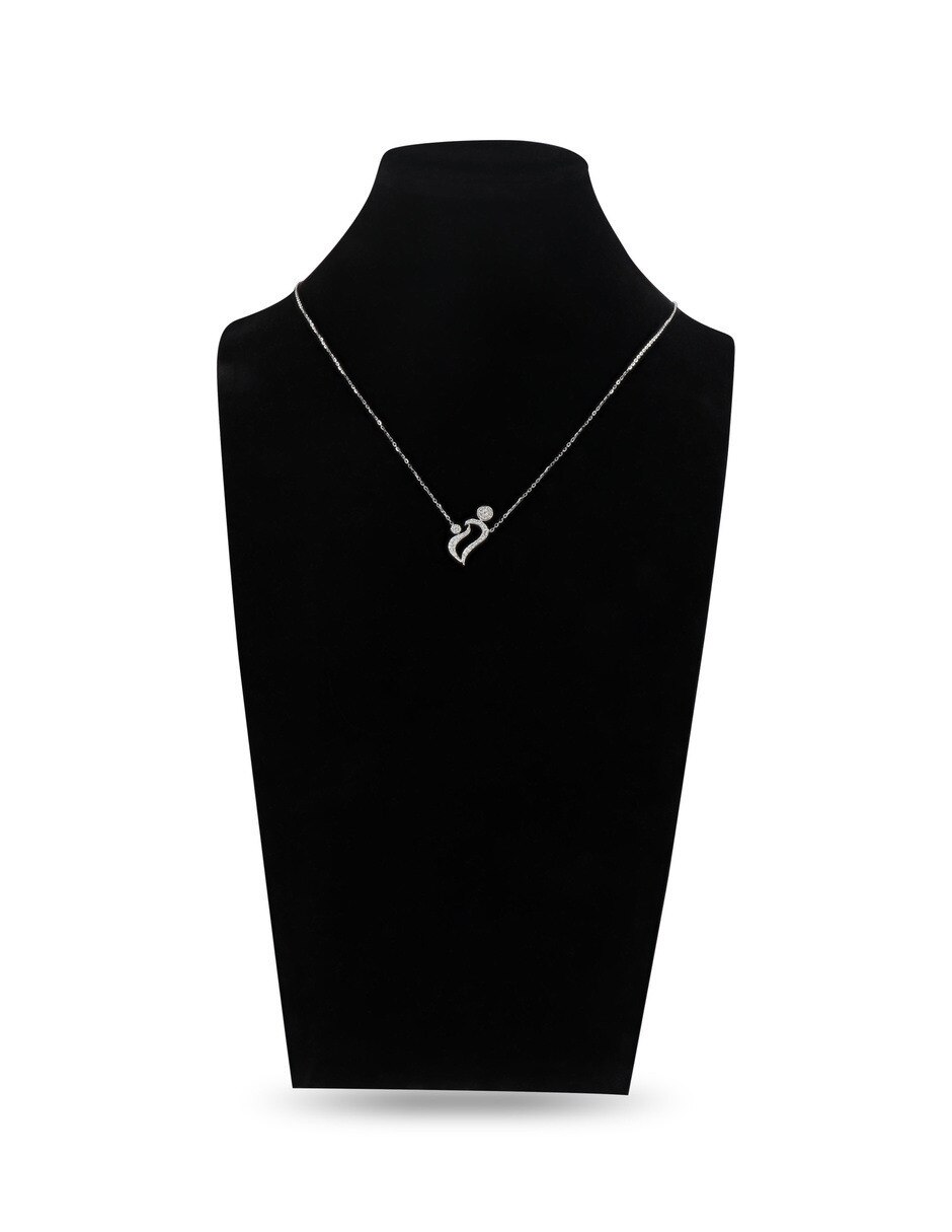 Gargantilla de oro blanco 14 k 2