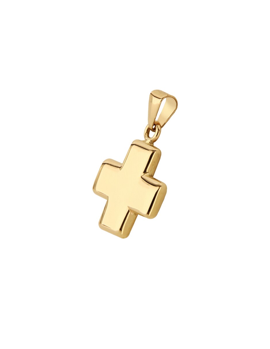 Dije de Cruz de oro amarillo 10K