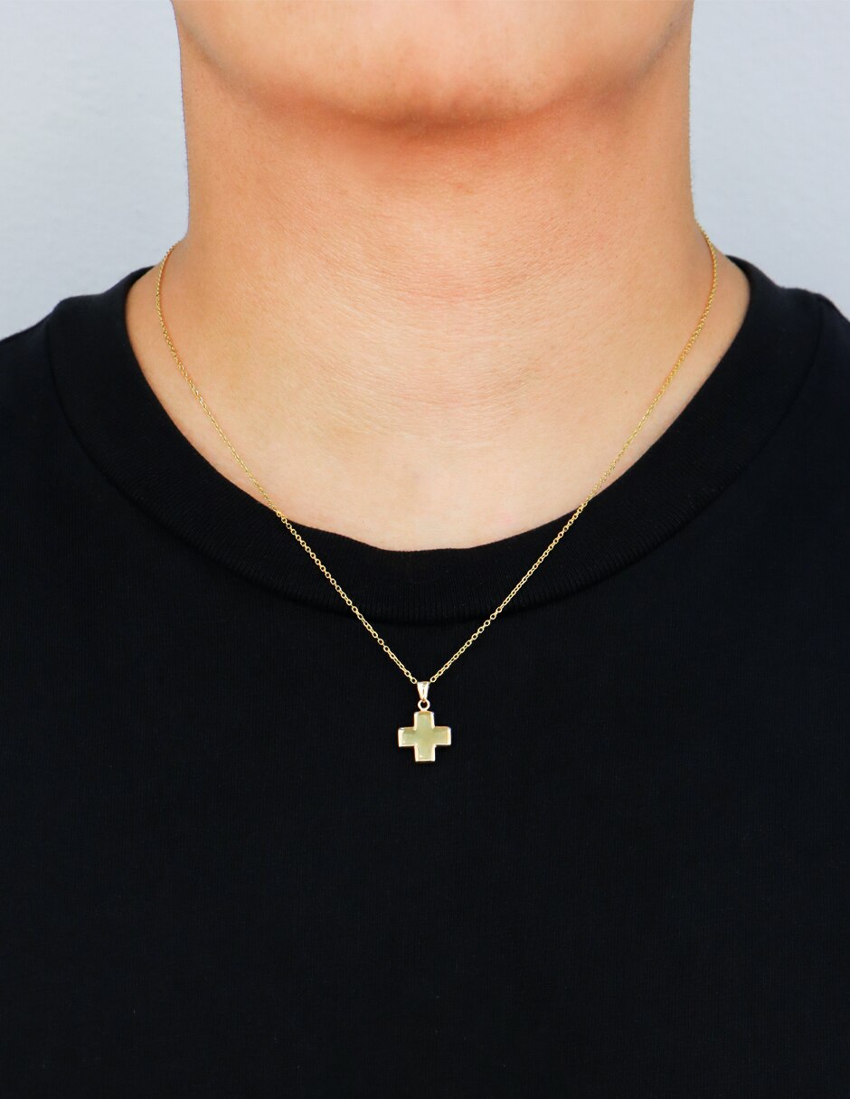 Dije de Cruz de oro amarillo 10K