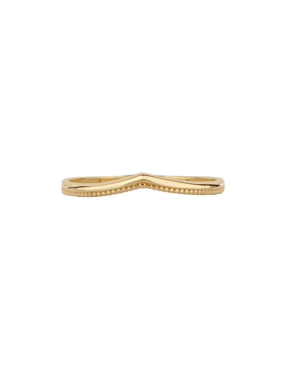 Anillo 14 k de oro amarillo pulido