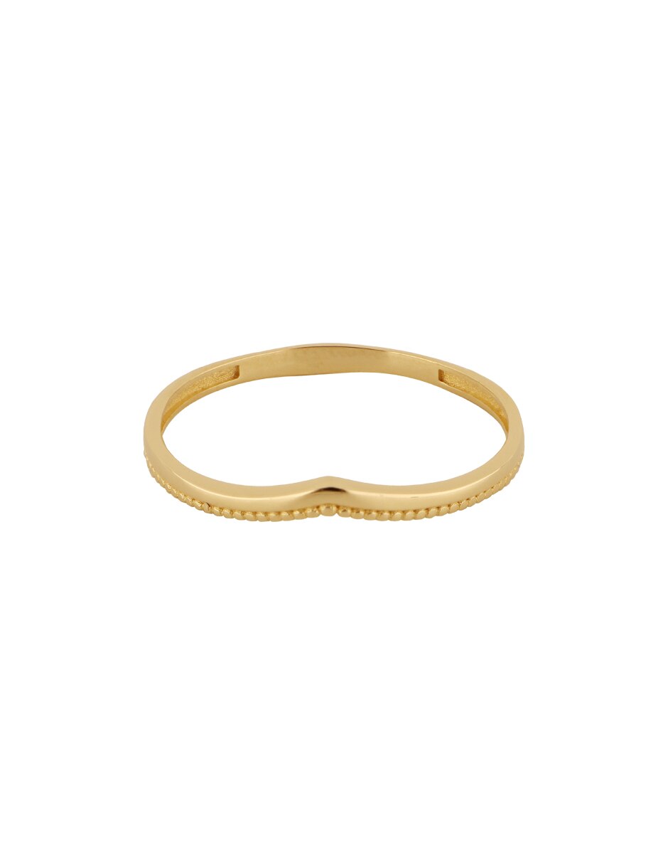 Anillo 14 k de oro amarillo pulido