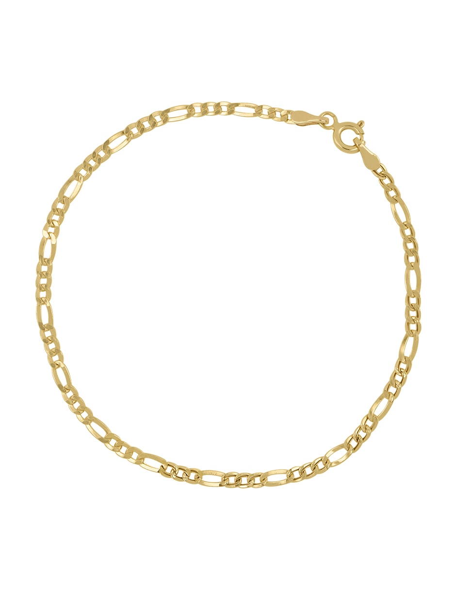Pulsera de oro amarillo 14 k acabado pulido