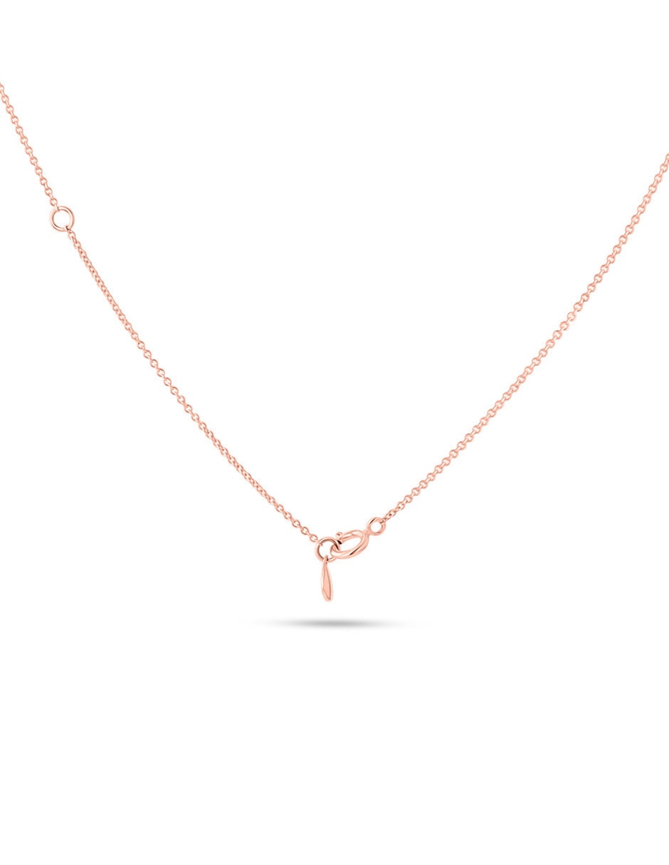 Gargantilla de corazón de oro rosa 10 k 4