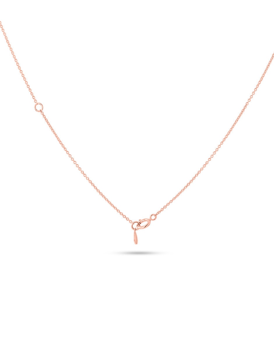 Gargantilla de corazón de oro rosa 10 k 4