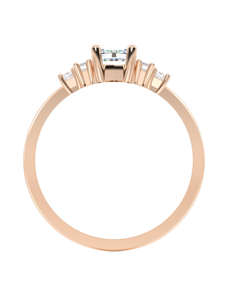 Anillo de compromiso de 14 k zirconia 4