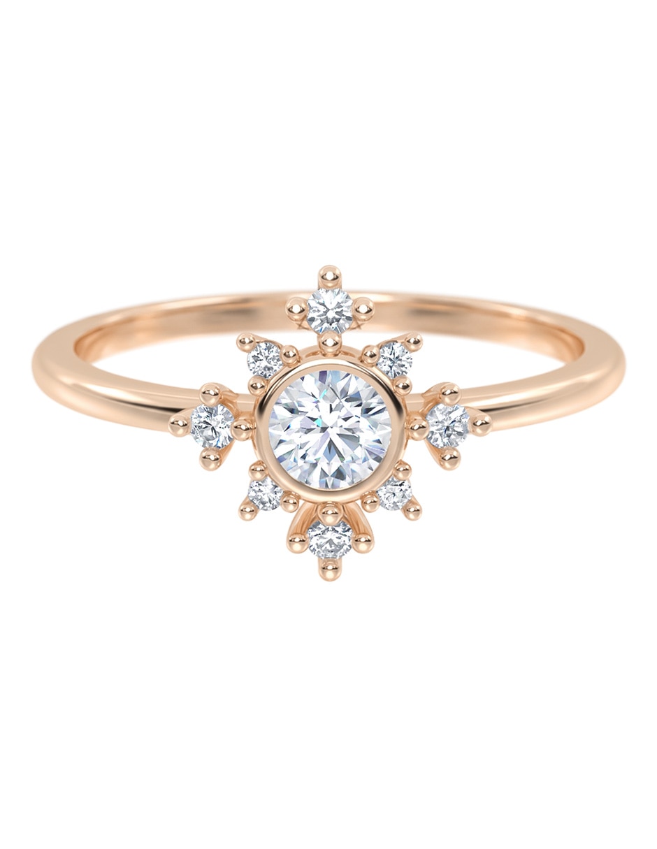Anillo de compromiso de 10 k zirconia 1