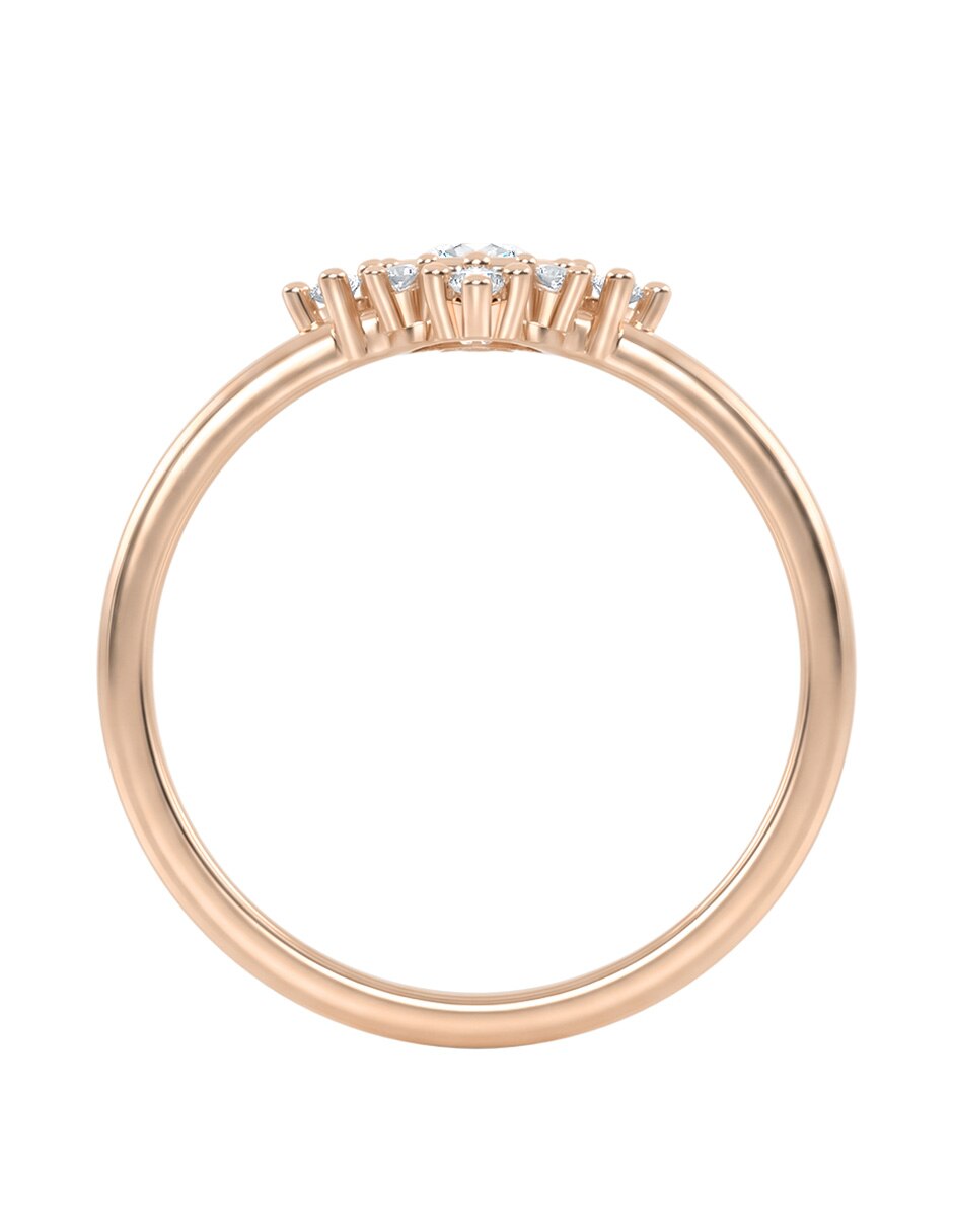 Anillo de compromiso de 14 k Zirconia 3