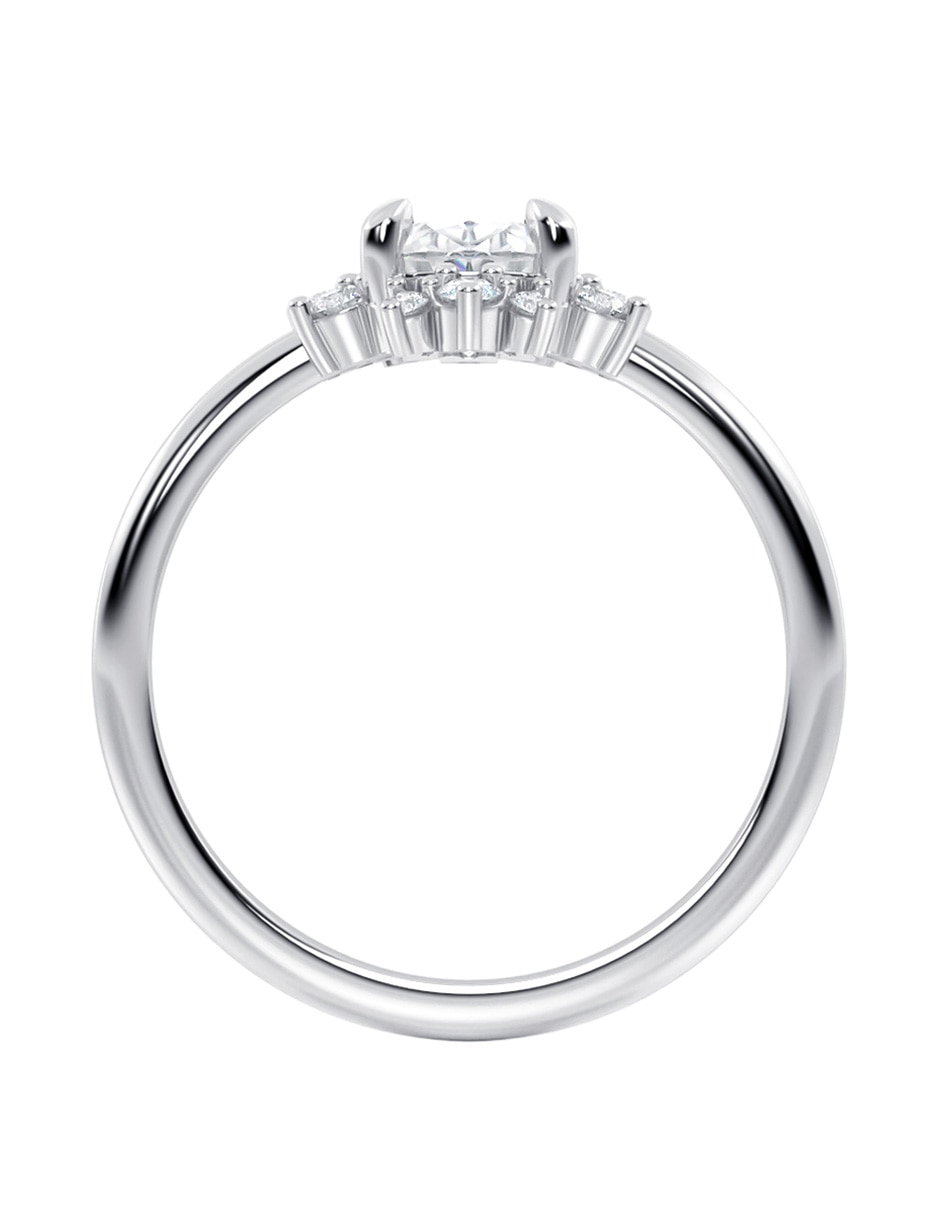 Anillo de compromiso de 10 k zirconia 3