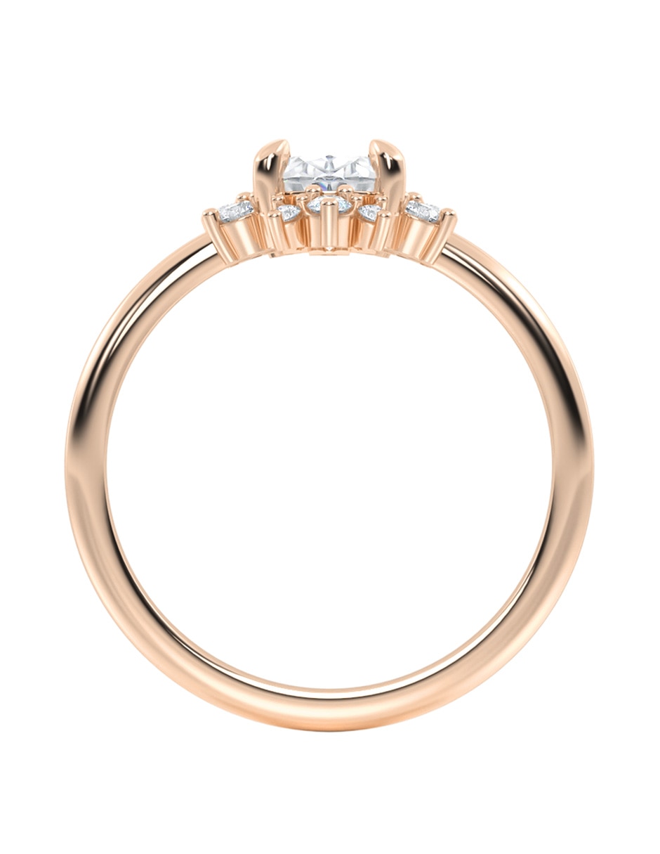 Anillo de compromiso de 14 k zirconia 3