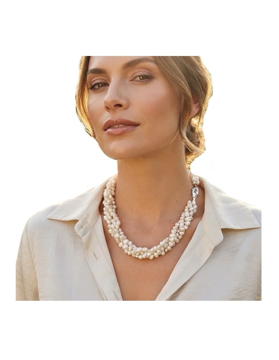 Collar No aplica de (si aplica) Ovalado Clásico de Plata P 925