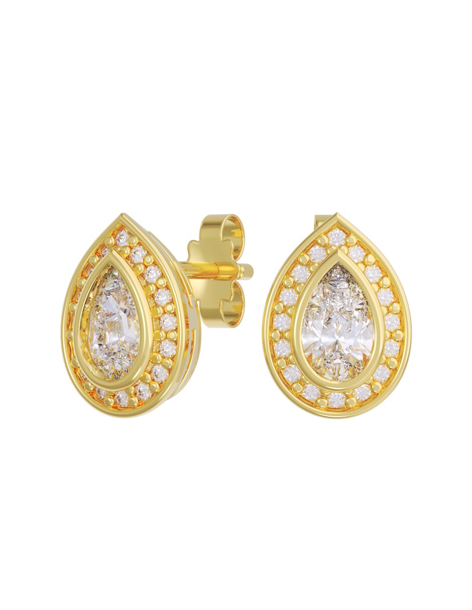 Aretes collar y anillo de (si aplica) No aplica de Oro 14 k Zirconia 4