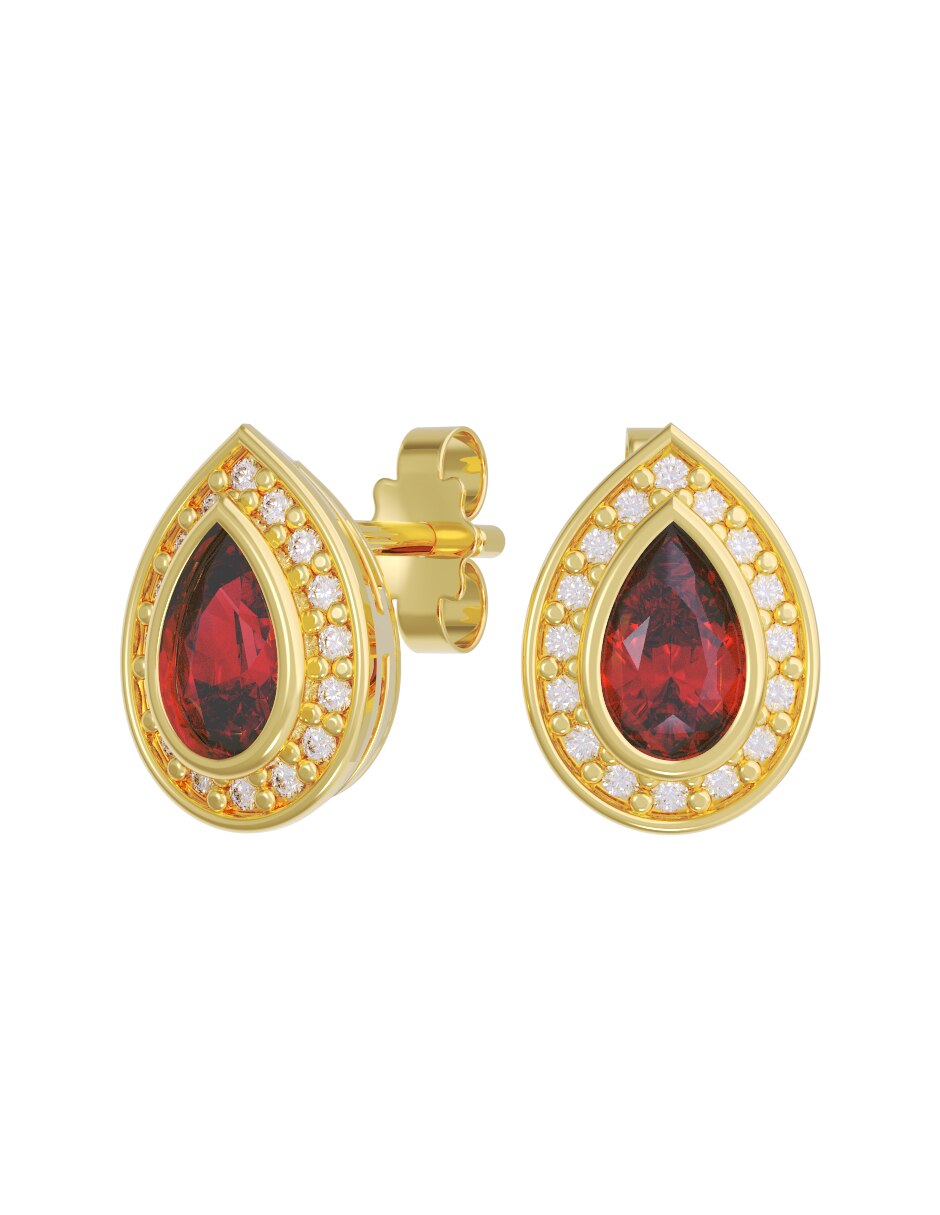 Aretes collar y anillo de (si aplica) No aplica de Oro 14 k Zirconia 4