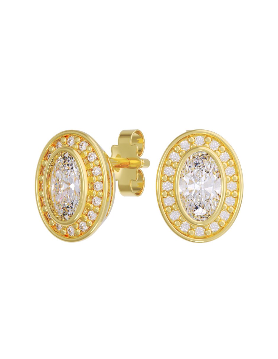 Aretes collar y anillo de (si aplica) No aplica de Oro 14 k Zirconia 4