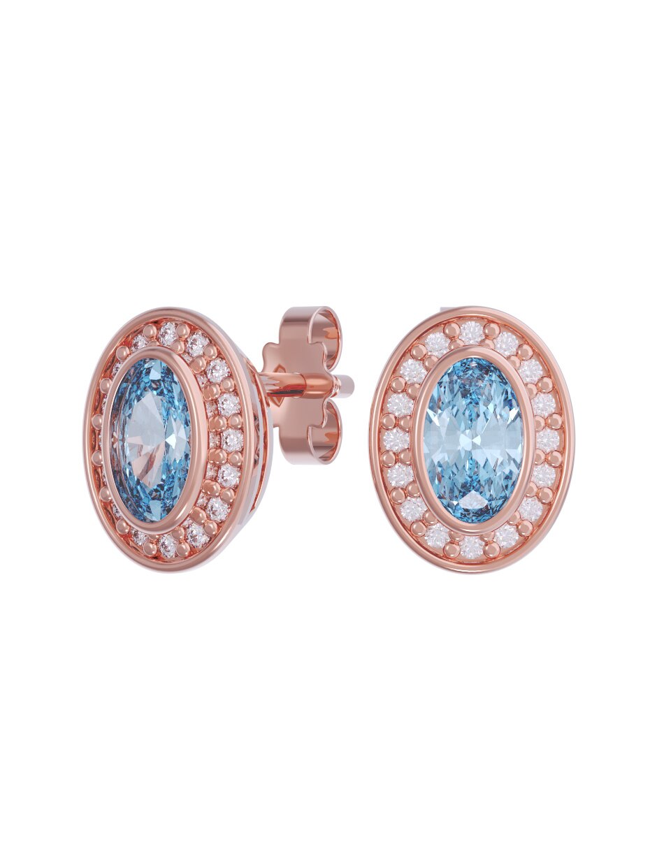 Aretes collar y anillo de (si aplica) No aplica de Oro 14 k Zirconia 4