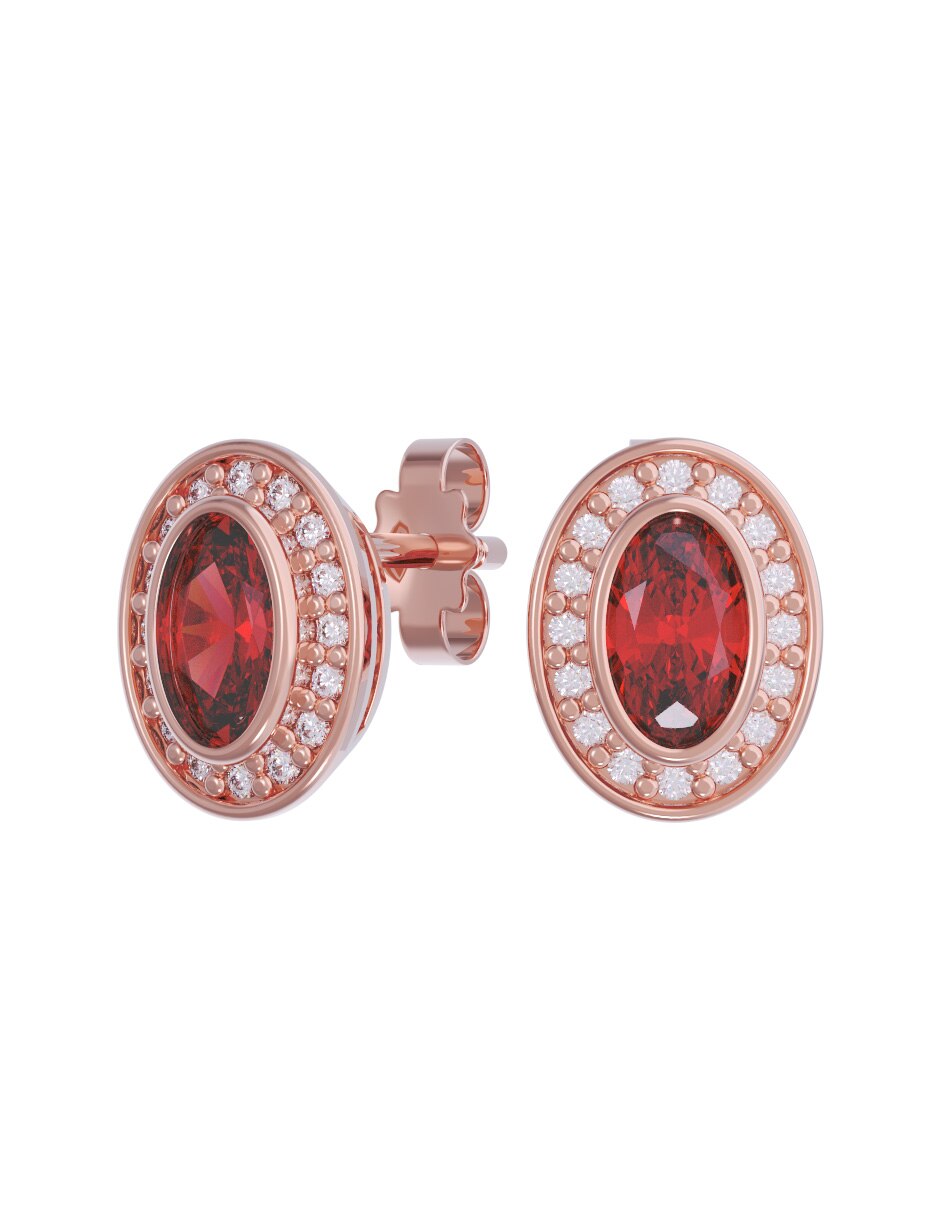 Aretes collar y anillo de (si aplica) No aplica de Oro 14 k Zirconia 4