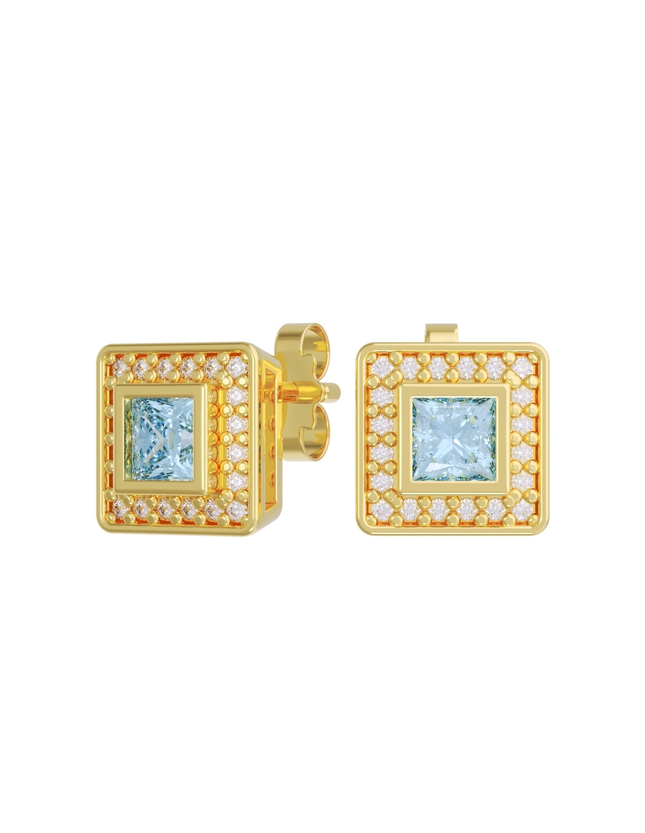Aretes collar y anillo de (si aplica) No aplica de Oro 14 k Zirconia 4