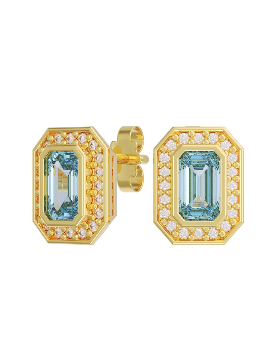 Aretes collar y anillo de (si aplica) No aplica de Oro 14 k Zirconia 4