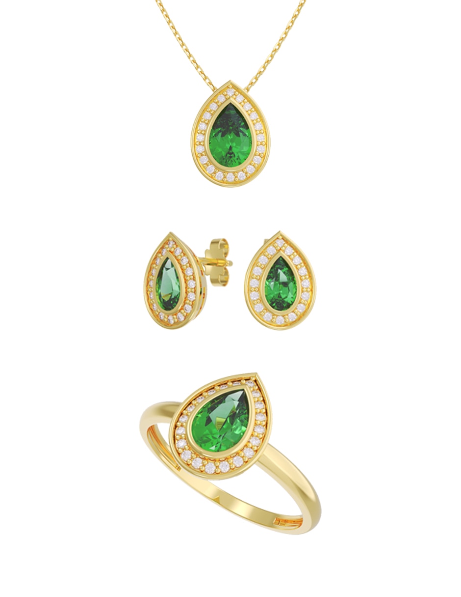 Aretes collar y anillo de (si aplica) Eternidad 2026 No aplica de Oro 10 k Zirconia Aretes collar y anillo de (si aplica) Eternidad 2026 No aplica de Oro 10 k Zirconia