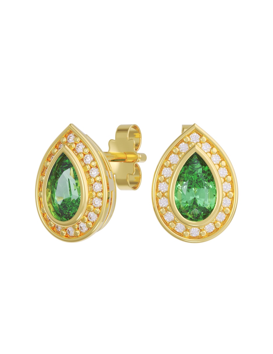 Aretes collar y anillo de (si aplica) Eternidad 2026 No aplica de Oro 10 k Zirconia 4