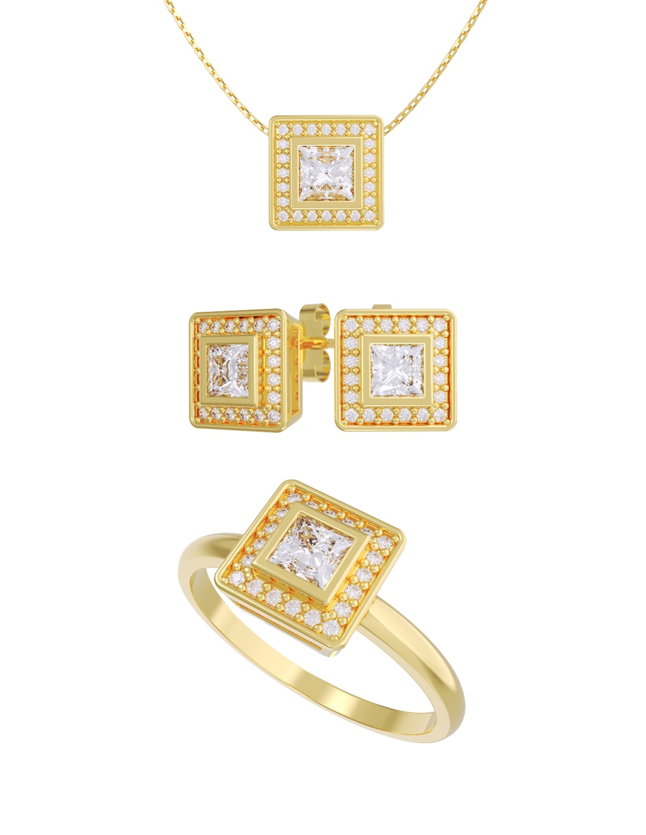 Aretes collar y anillo de (si aplica) Eternidad 2026 No aplica de Oro 10 k Zirconia Aretes collar y anillo de (si aplica) Eternidad 2026 No aplica de Oro 10 k Zirconia