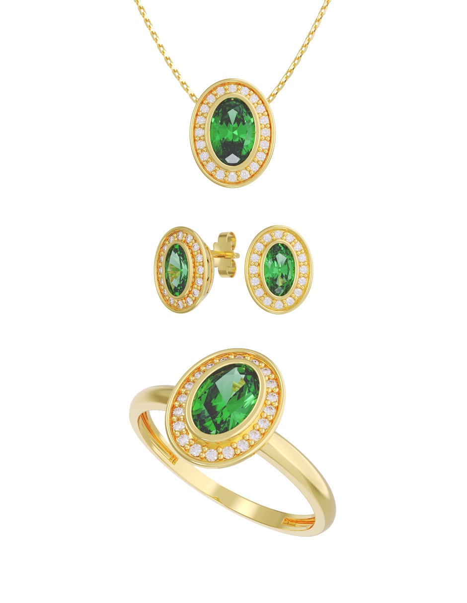 Aretes collar y anillo de (si aplica) Eternidad 2026 No aplica de Oro 10 k Zirconia Aretes collar y anillo de (si aplica) Eternidad 2026 No aplica de Oro 10 k Zirconia
