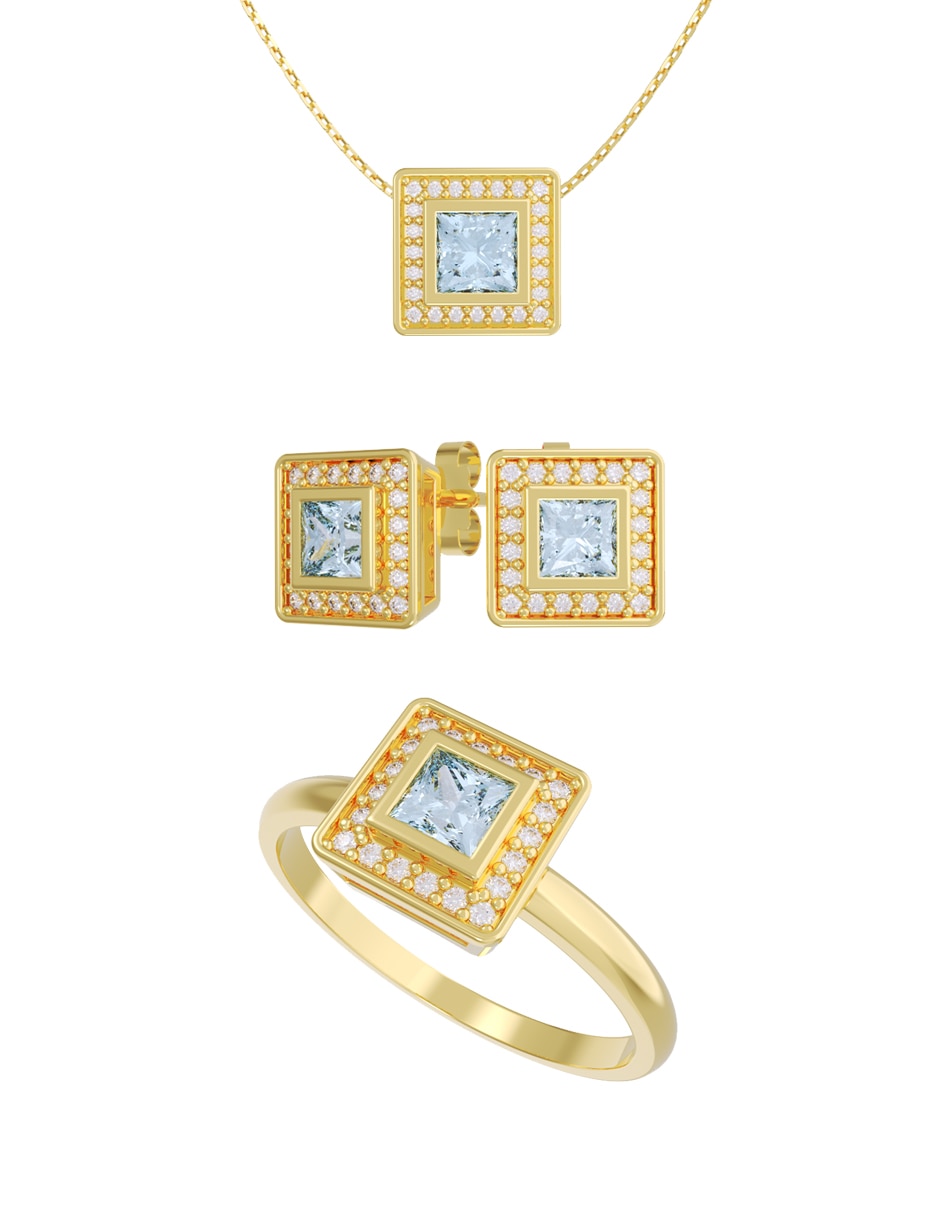 Aretes collar y anillo de (si aplica) Eternidad 2026 No aplica de Oro 10 k Zirconia Aretes collar y anillo de (si aplica) Eternidad 2026 No aplica de Oro 10 k Zirconia