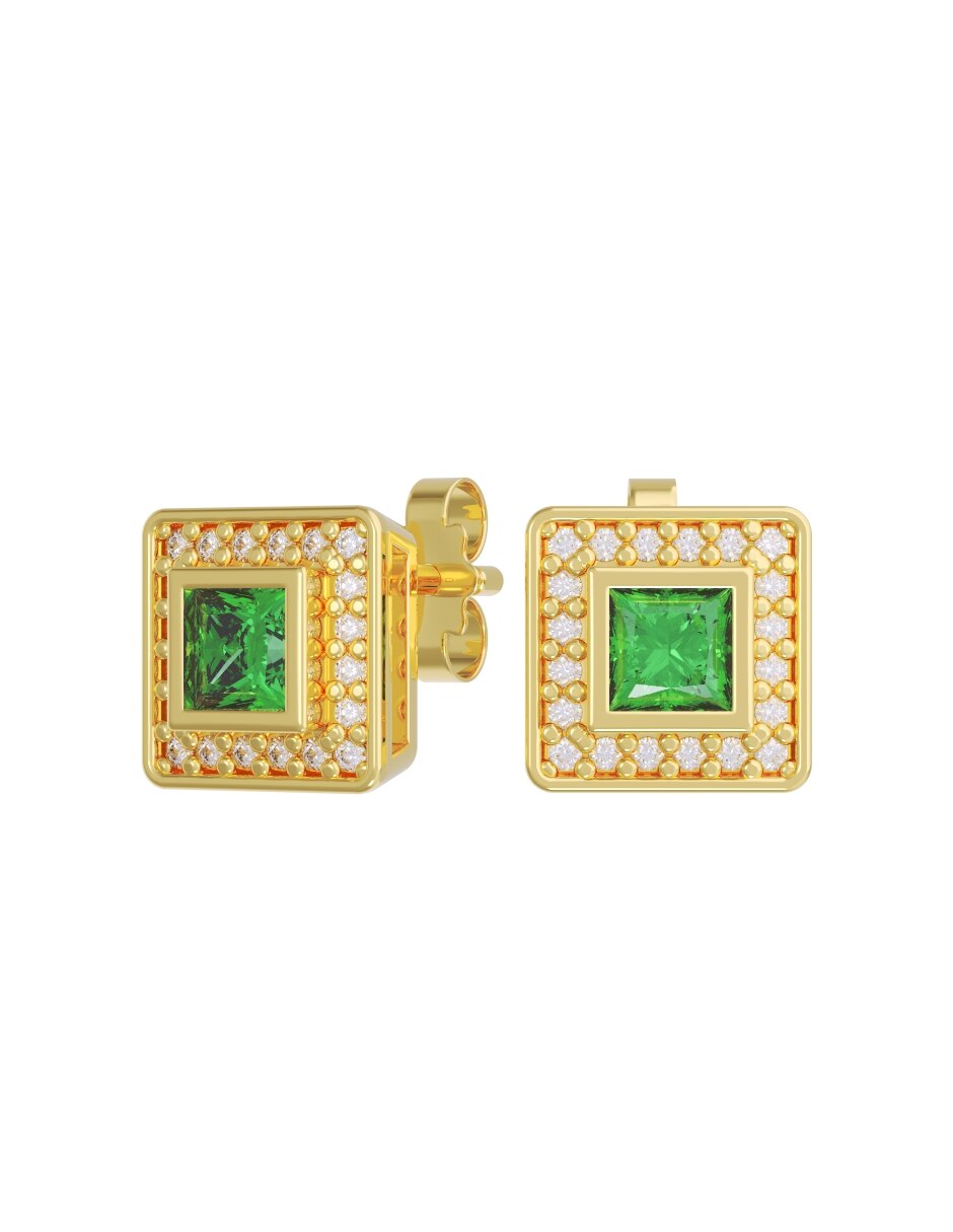 Aretes collar y anillo de (si aplica) Eternidad 2026 No aplica de Oro 10 k Zirconia 4