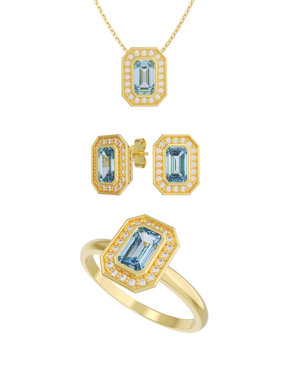 Aretes collar y anillo de (si aplica) Eternidad 2026 No aplica de Oro 10 k Zirconia Aretes collar y anillo de (si aplica) Eternidad 2026 No aplica de Oro 10 k Zirconia