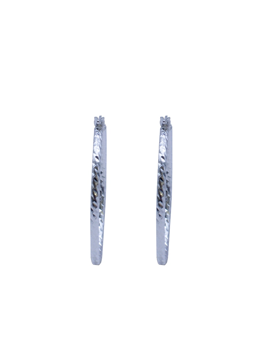 Arracadas de plata p 950 con acabado plateado
