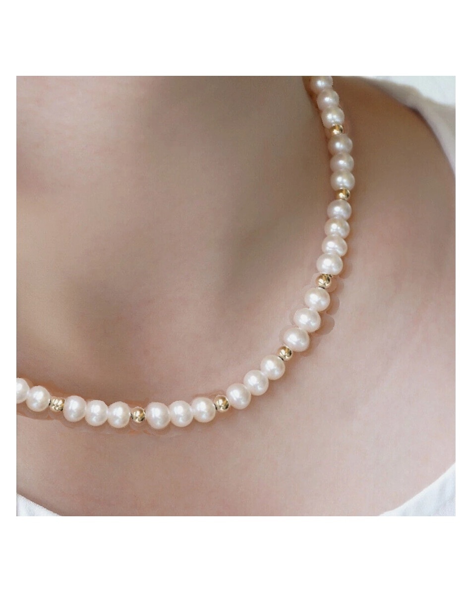 Collar No aplica de (si aplica) Redondo Clásico de Oro amarillo 14 K