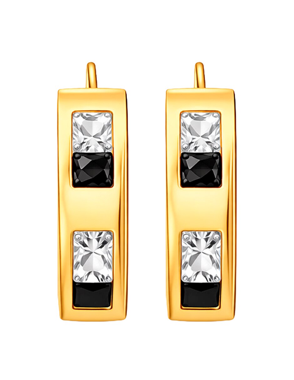 Huggies de (si aplica) No aplica Sin familia de Oro amarillo 14 K con acabado Brillante Zirconia 2