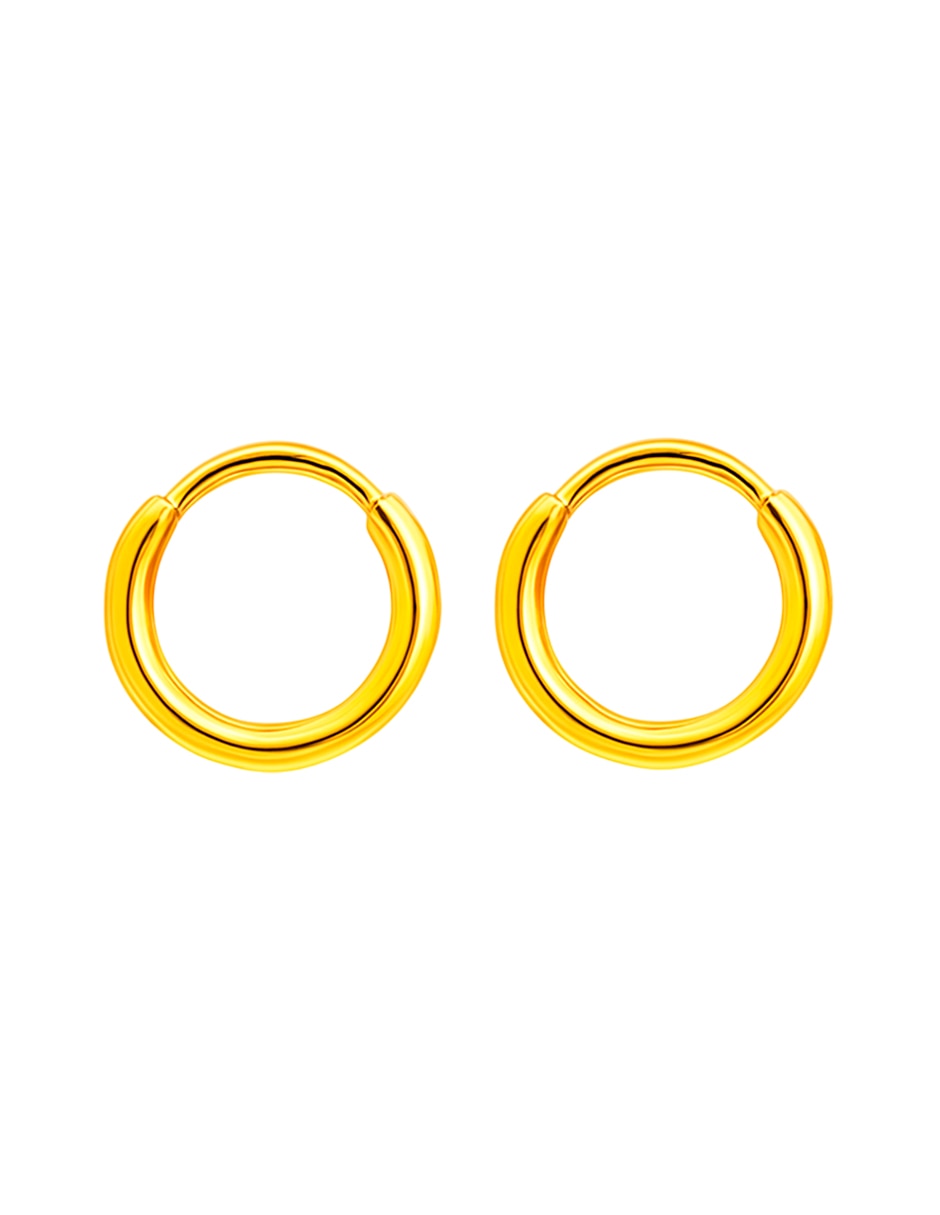 Arracadas de (si aplica) No aplica Sin familia de Oro 14 K con acabado Brillante Sin gema