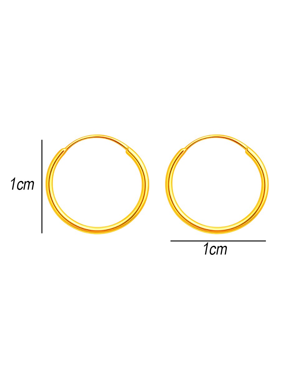 Arracadas de (si aplica) No aplica Sin familia de Oro 14 K con acabado Brillante Sin gema 5