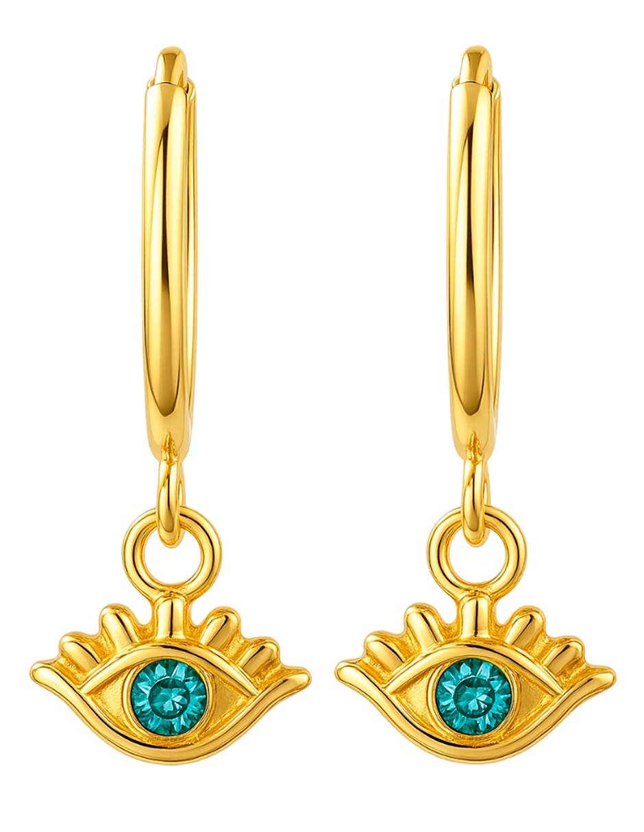 Arracadas de (si aplica) No aplica Sin familia de Oro 14 K con acabado Brillante Zirconia 2
