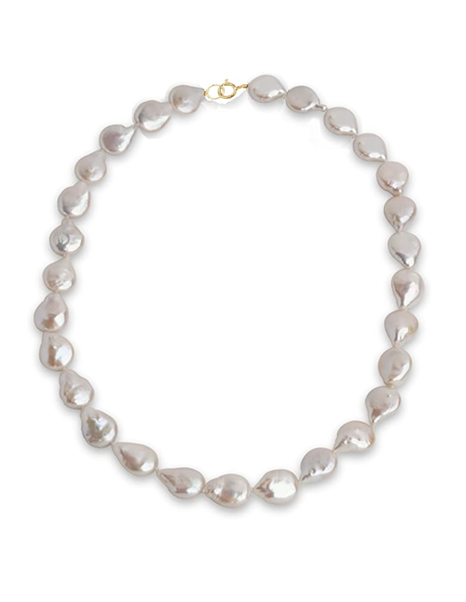 Collar de gota clásico de oro amarillo 14 k